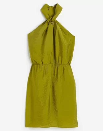 Vestido H&M Corto Escote Halter Mujer
