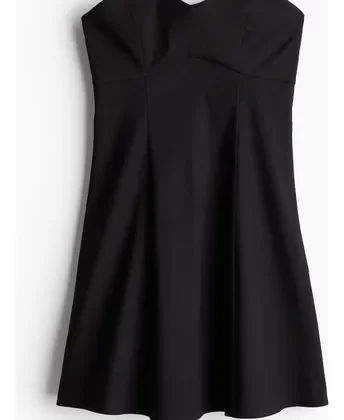 Vestido H&M Strapless Con Vuelo Mujer