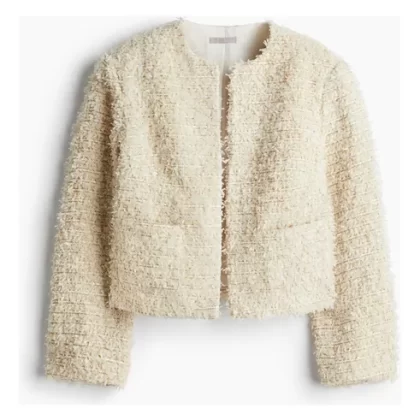 Tapado Corto H&m Mujer Texturizado