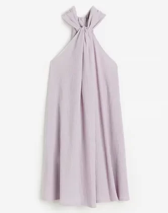 Vestido H&M Corte Evasé Escote Halter Mujer