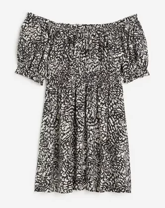 Vestido H&M Corto Strapless Off-the-shoulder Mujer
