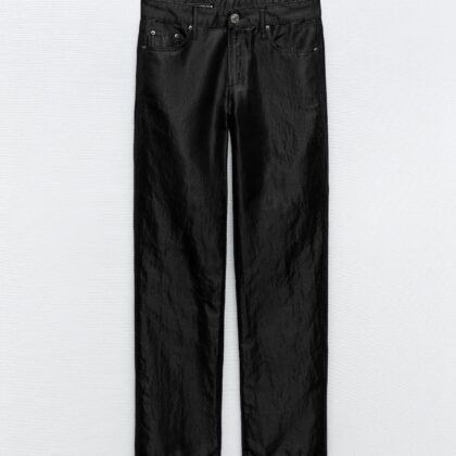 Pantalón Satinado Tiro Medio Zara