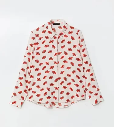 Camisa Zara Mujer Popelín Estampada