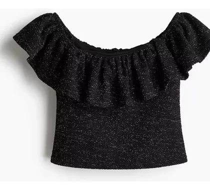 H&M Top Strapless Glitter Mujer